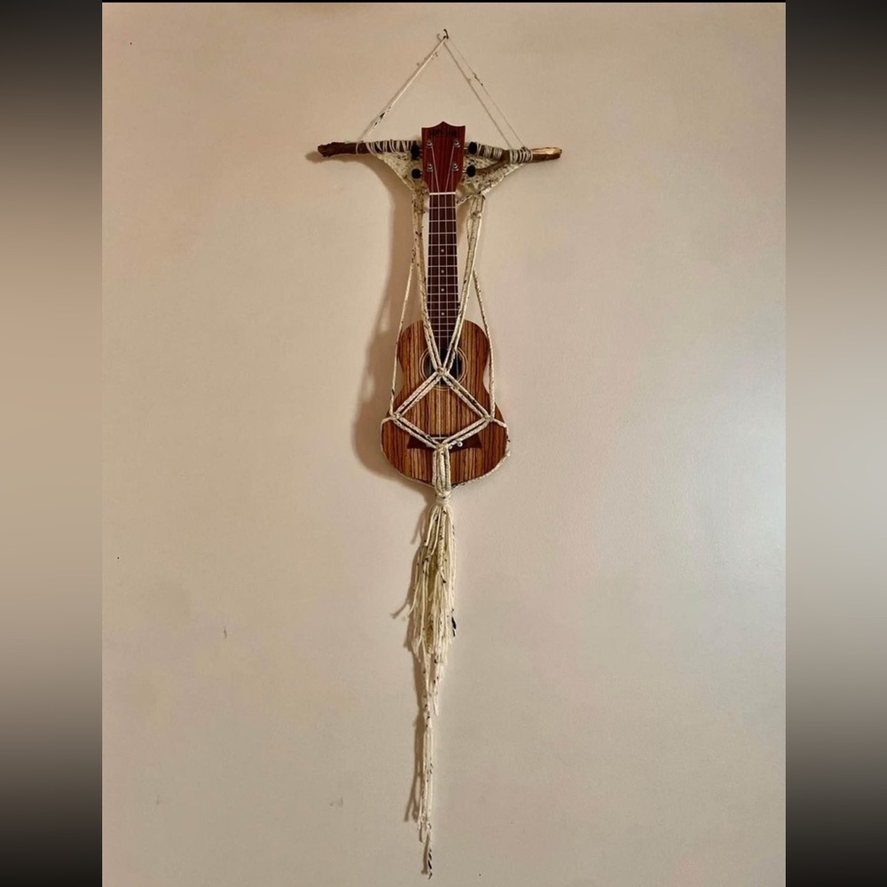 Ukulele/Musical Instrument "Macrame" Wall Hanging/Holder